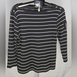 Ralph Lauren 100% Cotton Striped Quiet Luxury Coastal Chic Top, XL